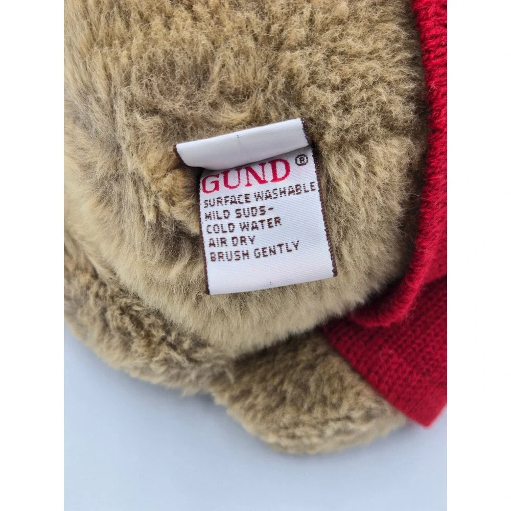 Disney Classic Pooh Gund Plush Teddy Bear Red Sweater Tan Stuffed Animal NEW